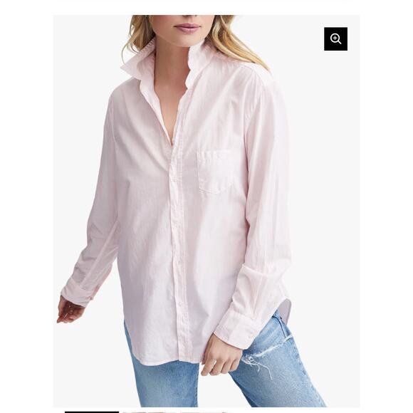 Frank & Eileen "Eileen" Relaxed Button Up Shirt in Pale Pink sz sm - Picture 1 of 7